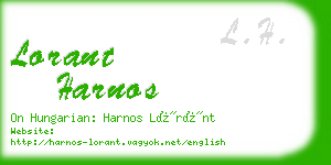 lorant harnos business card